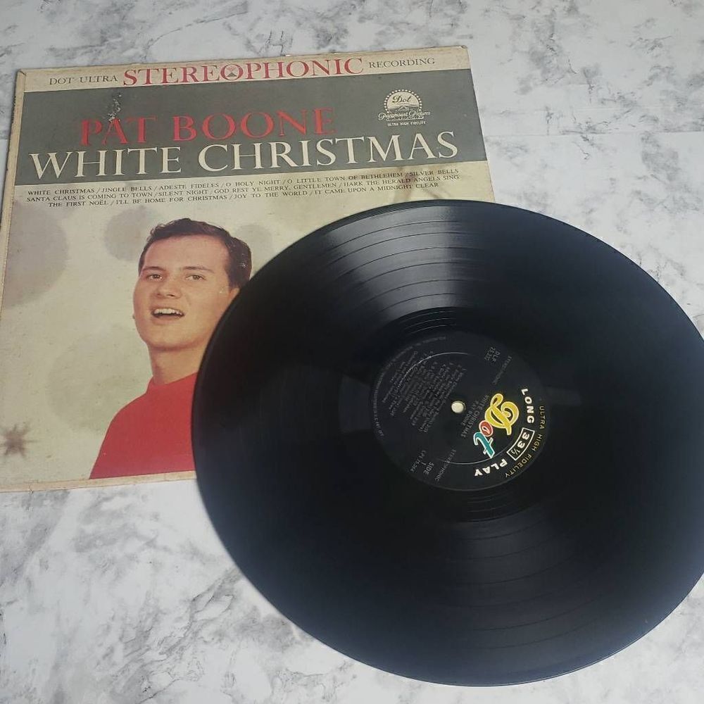 Pat Boone White Christmas Vinyl Record
